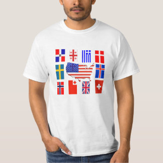 CAMISETA BANDEIRAS TRANSVERSAIS EM TODO O MUNDO