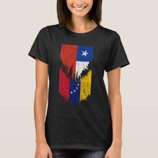 Camiseta Bandeiras venezuelanas ripadas torn Chile Venezue