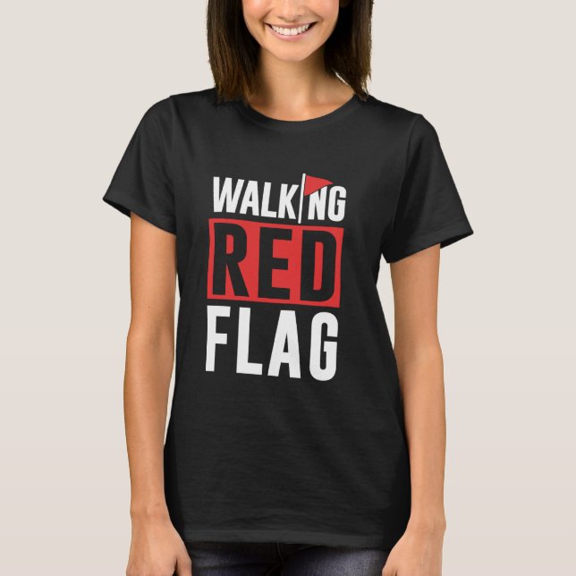Camiseta Bandeiras Vermelhas Andando Sinalizadores Vermelho (Frente)