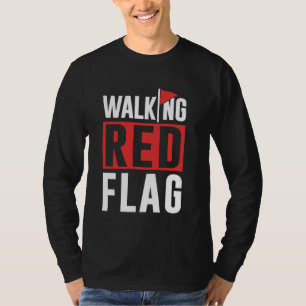 Camiseta Bandeiras Vermelhas Andando Sinalizadores Vermelho