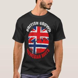 Camiseta Bandeiras Vintage de Raízes Norueguesas Cultivadas