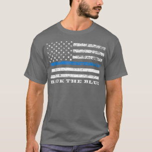 Camiseta Bandeja Azul fina Linha Azul Bandeira Americana