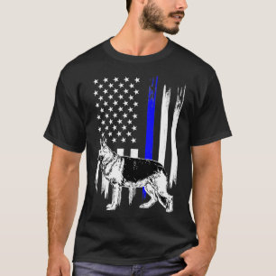 Camiseta Bandeja azul fina Sinalizador K9 German shepherd P