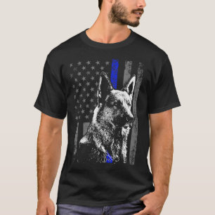 Camiseta Bandeja azul fina Sinalizador K 9 German shepherd 