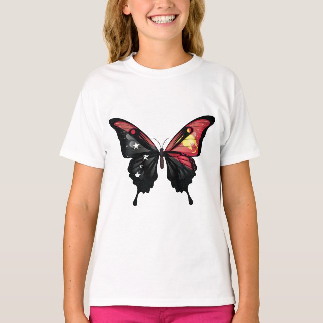 Camiseta Bandeja da Borboleta do Swallowtail Papua-Nova Gui (Frente)