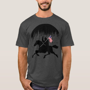 Camiseta Bandeja da Silhouette Usa Andando Cavalo Andando