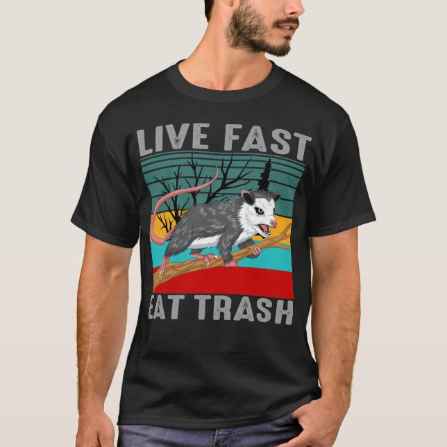Camiseta bandeja de comida rápida viva (Frente)