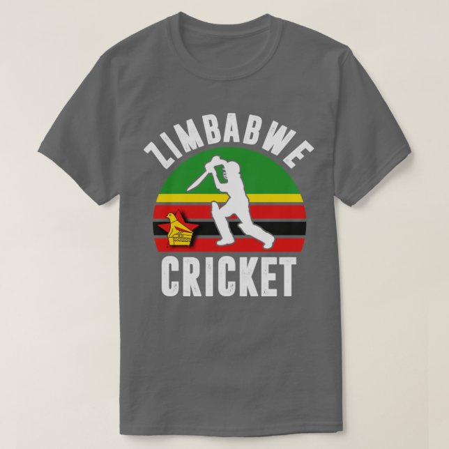 Camiseta Bandeja de críquete do Zimbabué (Frente do Design)
