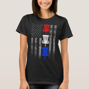 Camiseta Bandeja de Golfe de Disco Azul e Branco com Dois L
