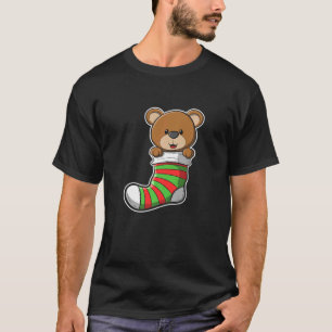 Camiseta Bandeja de Natal com Imagem de Urso Dentro
