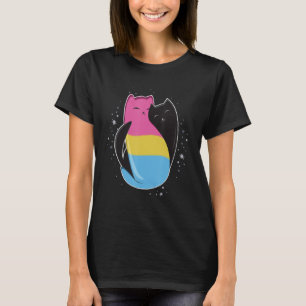 Camiseta Bandeja do Gay Pan Orgulho Negro do Gato LGBT para
