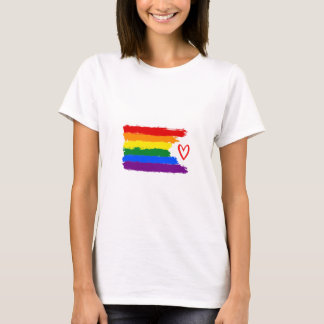 Camiseta Bandeja do orgulho com coração