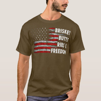 Camiseta Bandeja dos Bumbuns Brisket e bandeira americana d