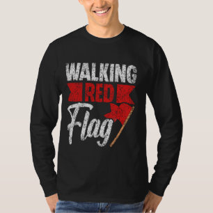 Camiseta Bandeja Vermelha Andando Sinalizador Engraçado Mem