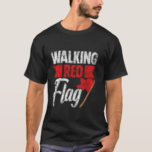 Camiseta Bandeja Vermelha Andando Sinalizador Engraçado Mem