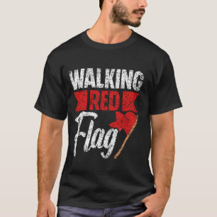 Camiseta Bandeja Vermelha Andando Sinalizador Engraçado Mem