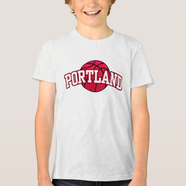 Camiseta Bandejas de trilha de basquetebol da NBA Portland (Frente)