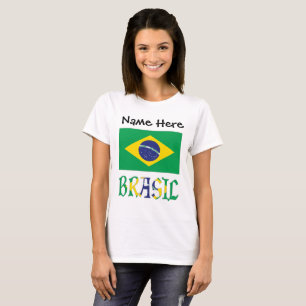 Camiseta Bandera Brasil Personalizada