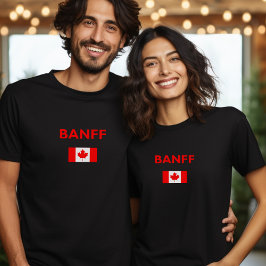 Camiseta Banff Canada Flag Dark Color