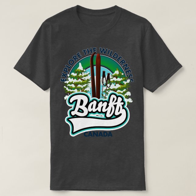 Camiseta Banff Canada ski poster (Frente do Design)