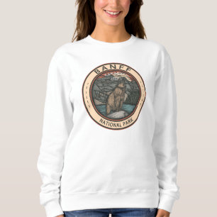 Camiseta Banff National Park Canada Viagem Emblem Vintage