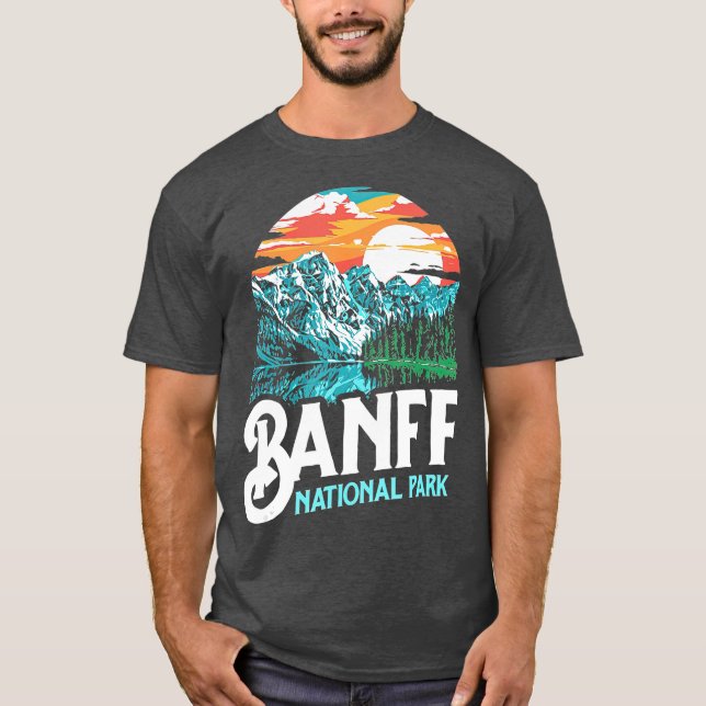 Camiseta Banff National Park Lake Louise Canada Vintage (Frente)