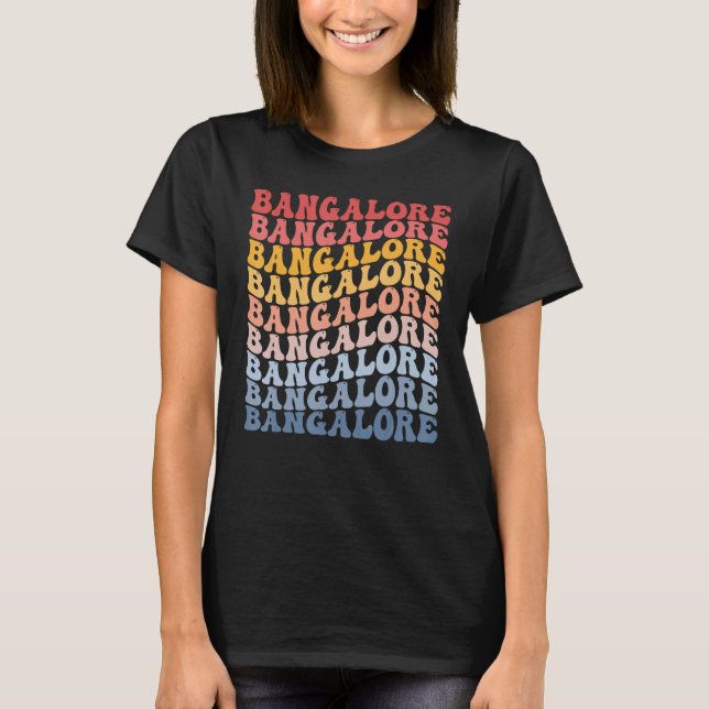 Camiseta Bangalore City Groovy Retro (Frente)