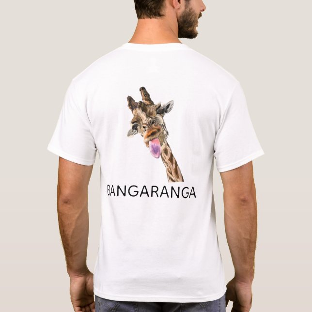 Camiseta Bangaranga com Girafa Engraçada (Verso)