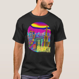 Camiseta Bangkok Tailândia Retro 90s Vaporwave Colorful Wan