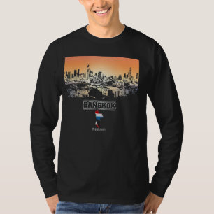 Camiseta bangkok tailândia Skyline Vacation Souvenir