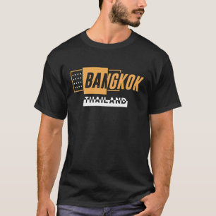 Camiseta Bangkok Tailândia Tipografia Moderna Viagem Design