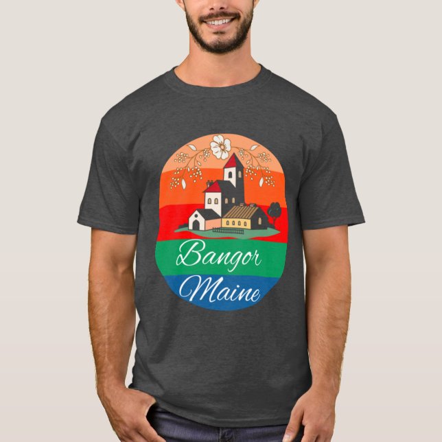 Camiseta Bangor Maine Scenery (Frente)