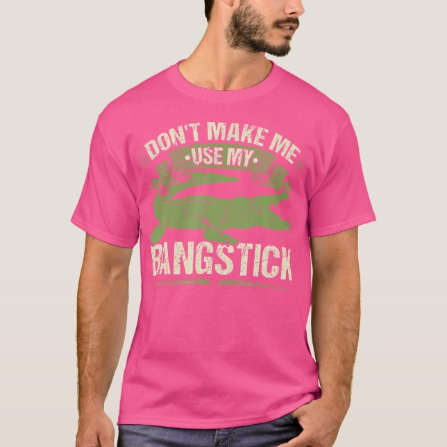 Camiseta Bangstick Alligator Hunter Caça com o Gator de Cot (Frente)