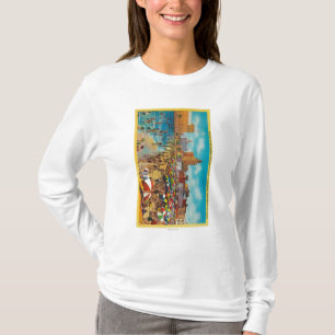 Camiseta Banhando-se na lagoa, Long Beach