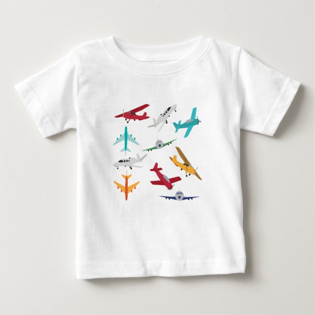 Camiseta Banheira Colorida de Aviões (Frente)