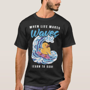 Camiseta Banhista Divertido Ondas Prancha de Surfe Surfista