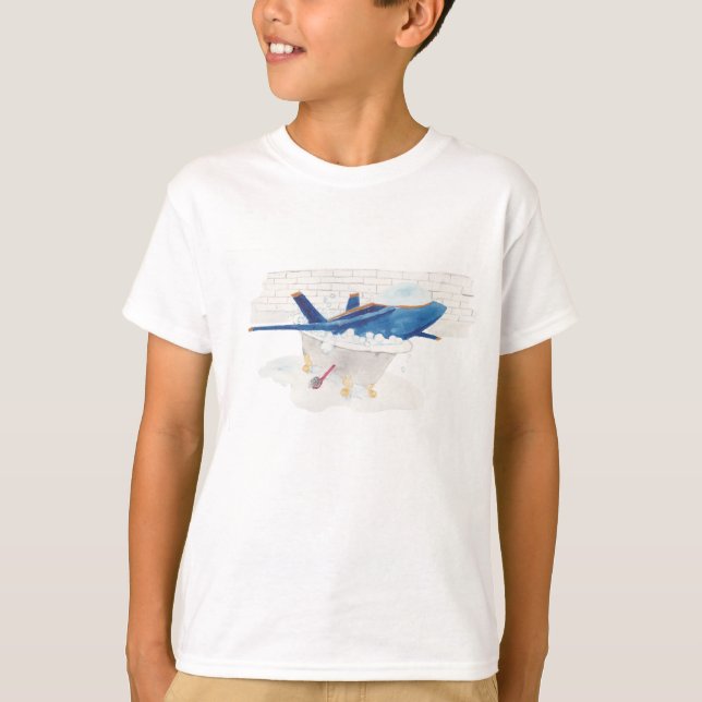Camiseta Banho de anjo azul (Frente)