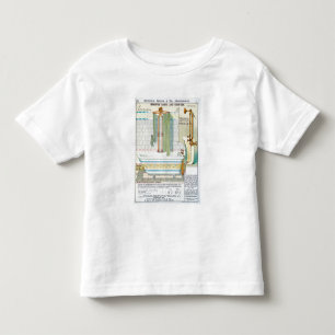 Camiseta Banhos e chás melhorados de um catálogo de san