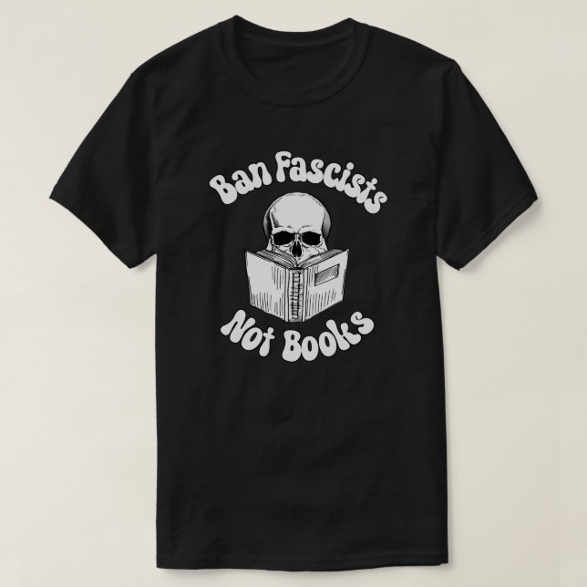 Camiseta Banir Fascistas Não Livros (Frente do Design)