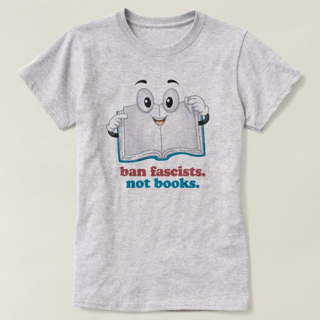 Camiseta Banir Fascistas Não Livros (Frente do Design)