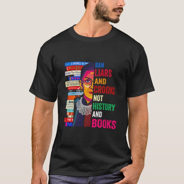 Camiseta Banir Mentiras E Cruzeiros Não História E Livros (Frente)