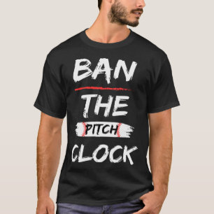 Camiseta Banir o relógio de distância no baseball Mostre se