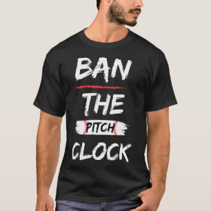 Camiseta Banir o relógio de distância no baseball Mostre se