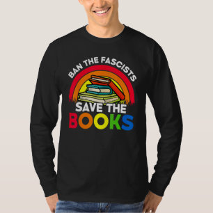 Camiseta Banir Os Fascistas Salvar Os Livros Minhoca De Li