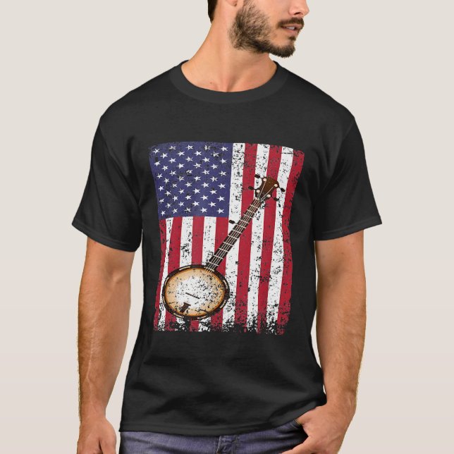 Camiseta Banjo American Flag (Frente)
