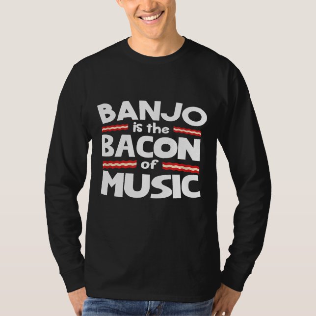 Camiseta Banjo É Bacon Da Música (Frente)