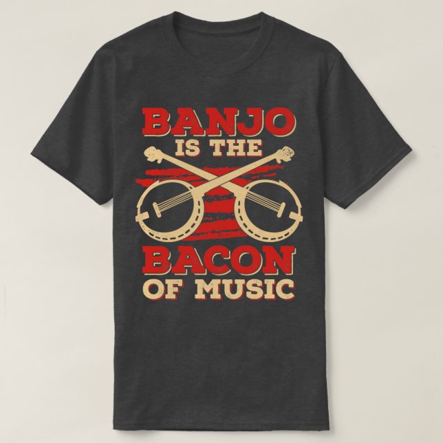 Camiseta Banjo É Bacon Da Música (Frente do Design)