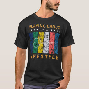 Camiseta Banjo é um Teto Engraçado no Estilo de Vida