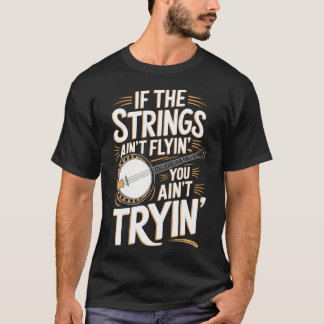 Camiseta Banjo Fingerpicking - Bluegrass Folk Country