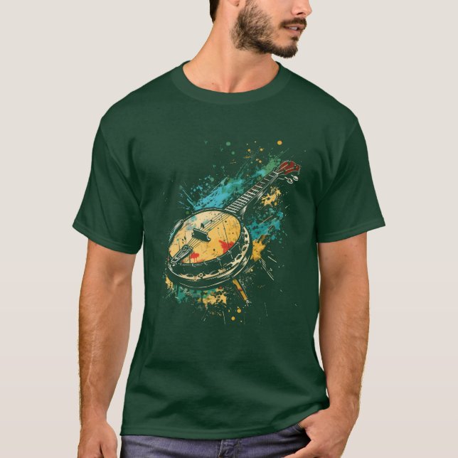 Camiseta Banjo Grafite engraçado (Frente)